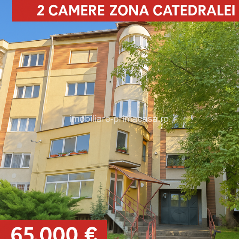 REPUBLICII zona CATEDRALEI 2camere decomandate, etaj4-acoperis!