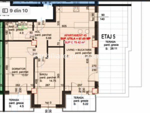 MARINESCU (bloc nou) 3camere etaj4 si 5 cu terase! - imagine 24