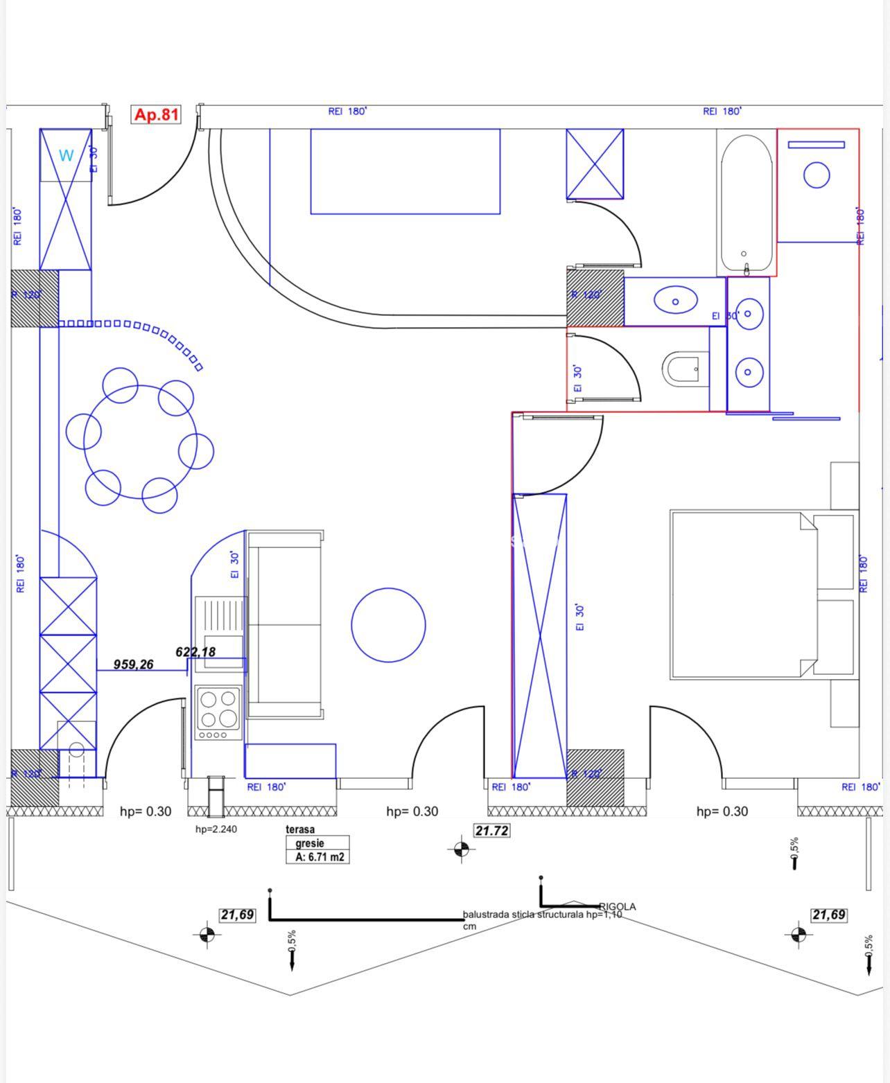 BLOC NOU zona Pta. Salajanca -Sf Ioan, D+P+6E+etaj retras, semifinisat - imagine 9