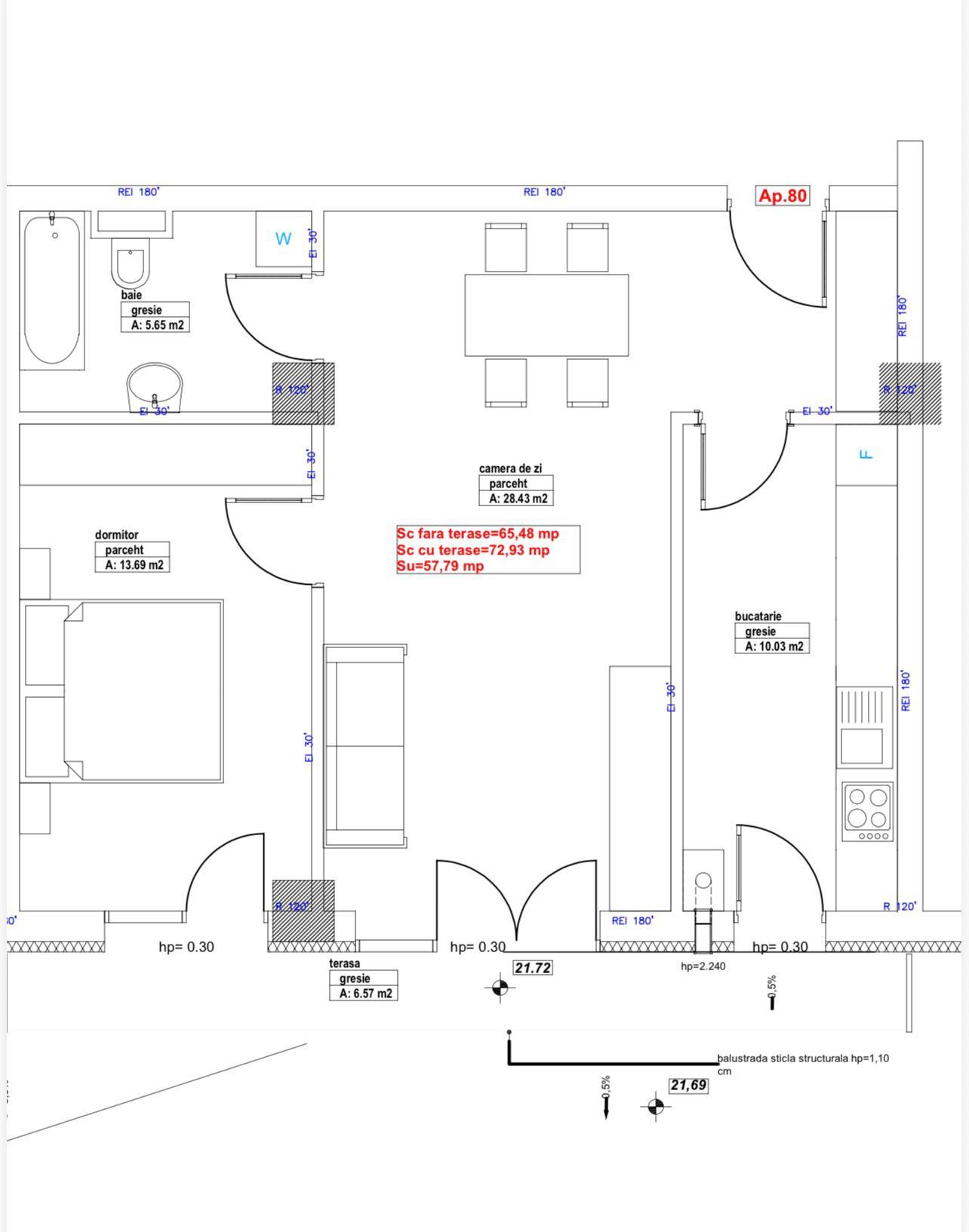 BLOC NOU zona Pta. Salajanca -Sf Ioan, D+P+6E+etaj retras, semifinisat - imagine 8